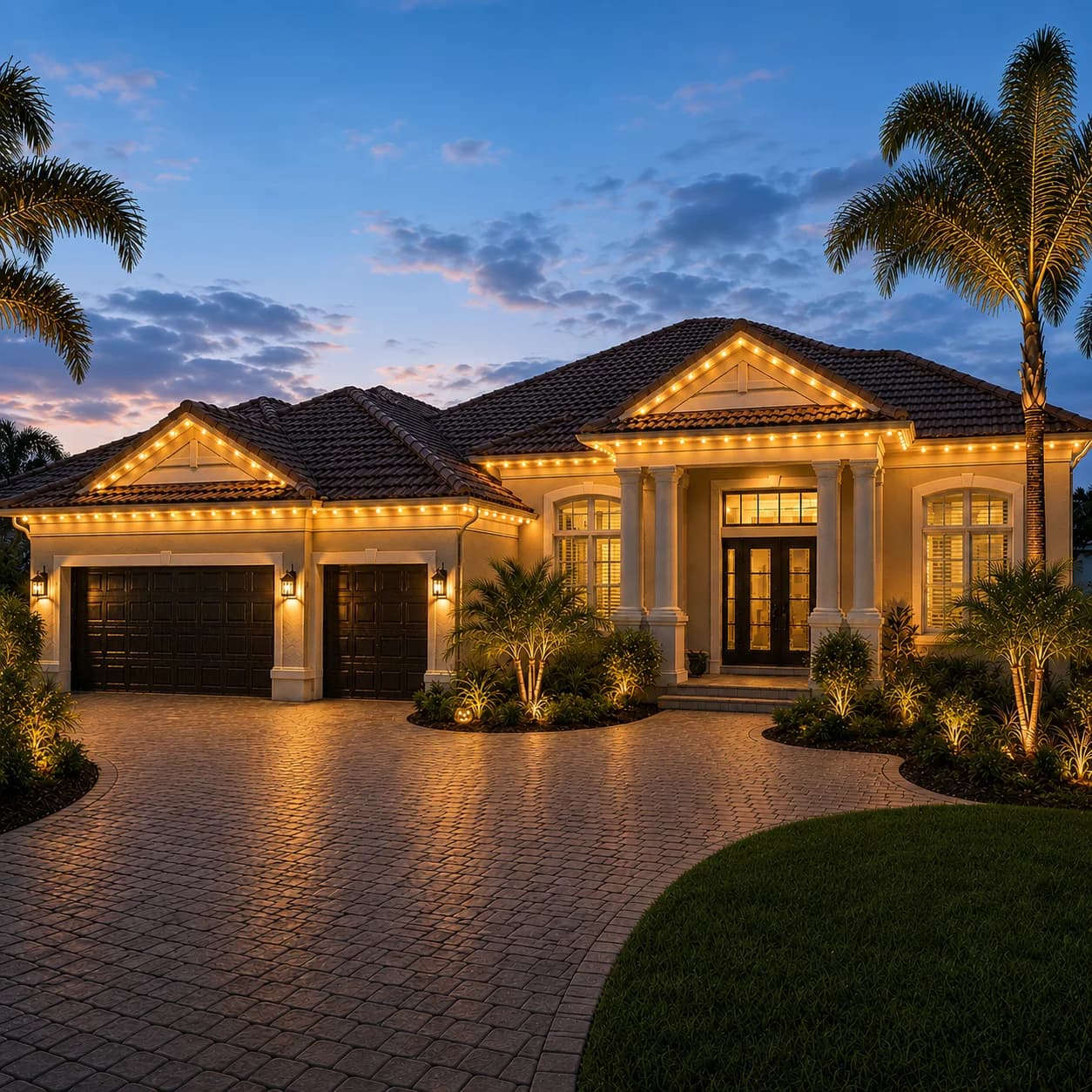 The same home lit for Every Day